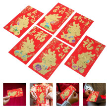 Lot de 60 enveloppes rouges rectangulaires de style chinois pour ranger bijoux et cartes, paquets rouges pour la fĂŞte du printemps