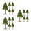 15Pièces Arbres Miniatures Pour Décor En Vert 9