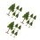 15Pièces Arbres Miniatures Pour Décor En Vert 10