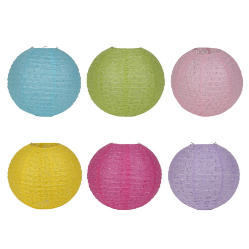 6-Pack Foldable Pumpkin-Shaped Lanterns, 20 cm, for Indoor