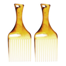 2pcs Afro Pick Comb Wide Tooth Plastic Comb Hair Styling Comb For Curly Hair Thick Hair