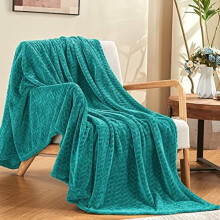Teal Fleece Throw Blanket 50x60 Inches