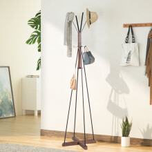 Coat and Hat Rack Freestanding Metal with Hooks