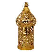 Ramadans otthoni dekoratív lámpásos marokkói lámpásos fém vastartók arany üreges csillogás ramadans dekorációk S
