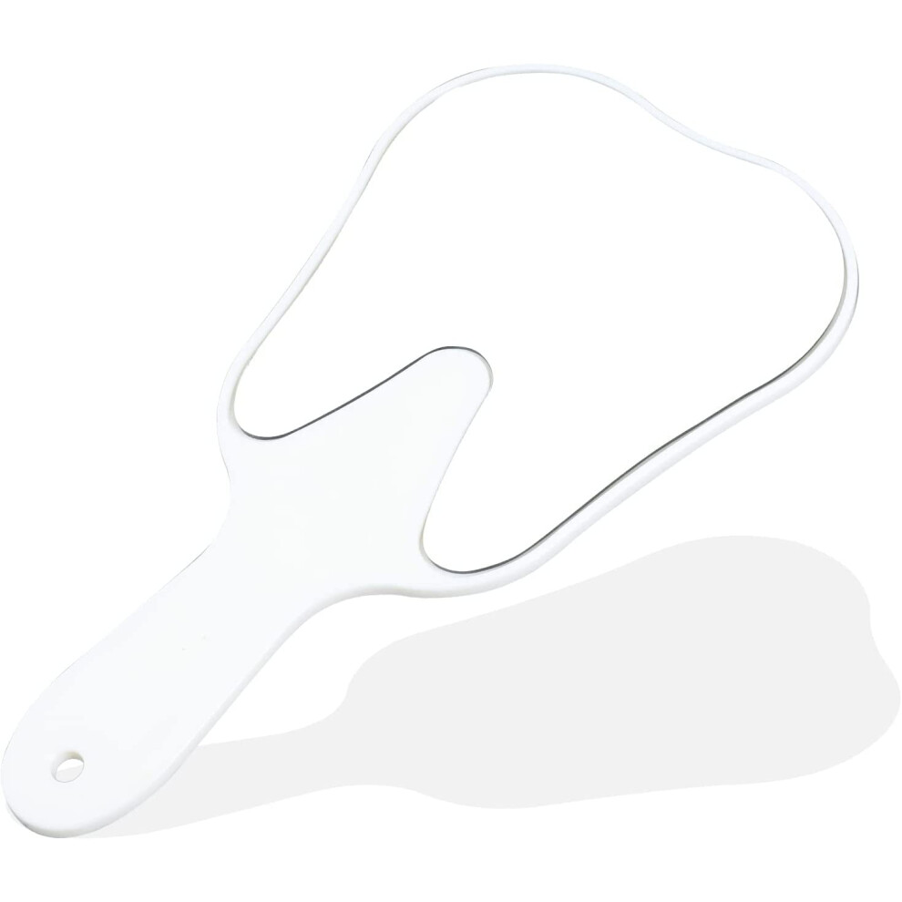 Pink Cute Tooth Shaped Mirror - Handheld Makeup Mirror With Handle For Women & Kids - Lightweight & Smooth