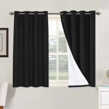 Blackout Linen Look Curtains 100"W x 84"L