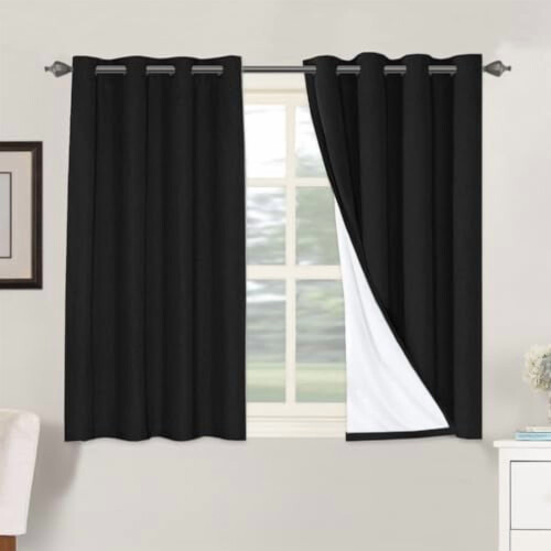 Blackout Linen Look Curtains 100"W x 84"L