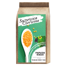 Premium Parrot Food  | Soczewica Czerwona | Nasiona Na Kiełki | Dla Papug 50G