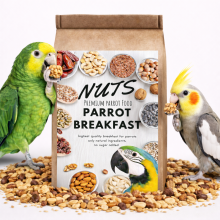 HOT NUTS Papukaija-aamiainen | Papukaija-aamiainen tai -päivällinen | Lämmintä ruokaa papukaijoille 100 g