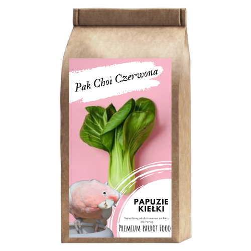 Premium papegøjefoder | Pak Choi Rød | Frø til spirer | til papegøjer 50g