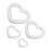 White Foam Heart Wreath Forms 4 pcs 1