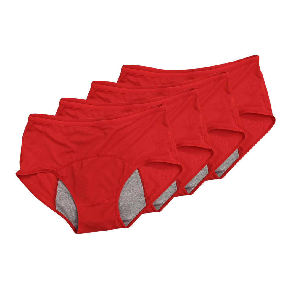 Plus Size Underwear for Women,4pc Leak Proof Menstrual Period Panties Women Underwear Physiological Waist Pants