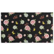Χαλιά πόρτας Pioneer με floral print, πλενόμενα αντιολισθητικά εσωτερικά χαλάκια, 17"x30",