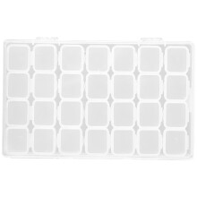 28-Compartment White Plastic Storage Box