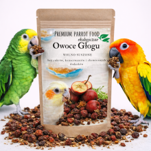 Premium Parrot Food | Ekologiczne Owoce Głogu | Przekąska Lub Zdrowy Dodatek Do Pokarmu Dla Wszystkich Papug 50G