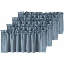 Stone Blue Blackout Valances 52" W x 18" L (4 Pack)