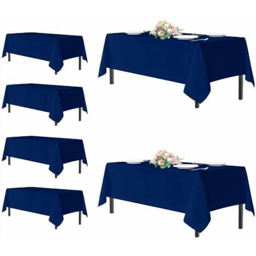Polyester Rectangle Tablecloth 60x120 in, 6-Pack
