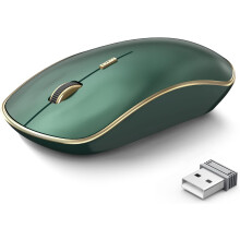 2.4G slanke, draadloze, stille, draagbare USB-muis met 5 instelbare DPI-niveaus voor desktop, notebook, MacBook, Chromebook en pc (groen)