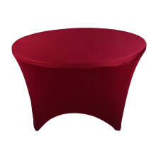 Round Polyester Tablecloth with 4 Elastic Corners