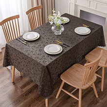 Floral Embossed Vinyl Tablecloth, Rectangular, 60 x 84 in