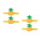 4Pièces Coussin Épingle Poignet Ananas Organiseur Broderie 4