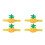 4Pièces Coussin Épingle Poignet Ananas Organiseur Broderie 8