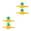 4Pièces Coussin Épingle Poignet Ananas Organiseur Broderie 10