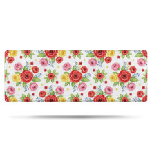 Alfombra de baño Pioneer Flower Floral, alfombra antideslizante de microfibra con base de goma, alfombra suave para bañera/ducha de 43 x 119 cm.
