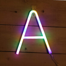 Neon Sign, Letter Neon Signs Neon Alphabet Light Light Up LED Letters Lights Light Up Marquee Letters Lights Battery USB Multicolor