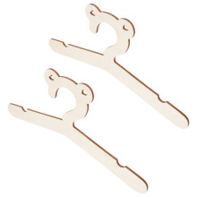 Jolis cintres en bois pour vêtements de bébé (lot de 2, 30 x 10,5 cm)