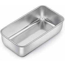 9x5 inch roestvrijstalen broodvorm voor brood, gehaktbrood en cake – oven- en vaatwasserbestendig, niet-giftig, makkelijk te lossen, geborstelde