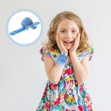 Pulsera de peluche LEDMOMO en azul cielo con diseño de tortuga de dibujos animados para niños (1 unidad)