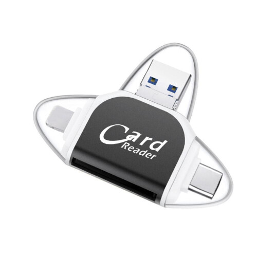 Multi-Port 4 in1 Universal SD TF Card Reader,USB C SD TF Memory Card Reader-KIT P3Q3