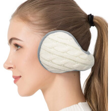 1Pcs/2Pcs Knit Ear Muffs for Winter Women Men Soft Earmuffs Cold Weather Fleece Ear Warmers Cover Foldable & Adjustable