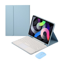 Retro Touch Keyboard and Mouse Combo compatible with iPad Air 4 (10.9 inch) - Stylish Case Included