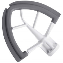 Batteur à bord flexible pour robot pâtissier KitchenAid à tête inclinable, batteur plat de 4,5 à 5 litres avec bords en silicone flexibles et