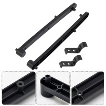 Rails voor boekenkasten, 1 set kastgeleiders, verborgen opklapbare deurgeleider, railbuffer, schuifbeugel