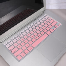 Tineasur Back to School Laptop Dust Cover Silicone Gradient Pink 2Pcs Protect Against Dirt Keyboard Protector