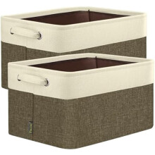 2 Pack Linen Storage Bins 15" x 11" x 9.5"