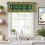 Abstract Moon Star Valance 54x18in Yellow Green Polyester 1