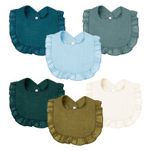 Conjunto de 6 babadores de musselina para bebês, estilo bandana, unissex, macios e absorventes, em algodão, para aliviar a salivação excessiva