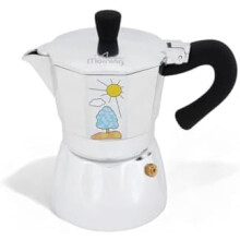 6-Cup Stainless Steel Moka Pot – Cuban & Italian Style, PBA-Free, Compatible with Stovetops, 8 oz, Silver