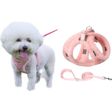 Harnais-gilet pour chien anti-traction, gilet polaire d'hiver, harnais réfléchissant anti-fugue et laisse pour animaux de petite et moyenne taille