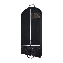 PRETXORVE Foldable Garment Bag for Closet & Travel, with 2 Large Pockets, Hanging Clothes Suit Bag