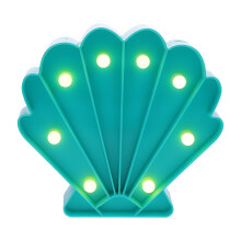 Veilleuse LED décorative en forme de coquillage OUNONA, lampe créative à piles pour créer une ambiance chaleureuse à la maison