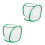 2Pièces Coffret D'élevage Insectes En Tissu Mesh Vert Clair 6
