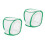 2Pièces Coffret D'élevage Insectes En Tissu Mesh Vert Clair 10