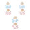6Ensembles Plaques Bois Fleurs Multi Pour Décor Bébé Mensuel 4