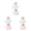 6Ensembles Plaques Bois Fleurs Multi Pour Décor Bébé Mensuel 8