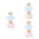6Ensembles Plaques Bois Fleurs Multi Pour Décor Bébé Mensuel 9
